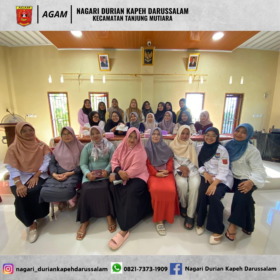 📝 Rapat Koordinasi Bulanan TP-PKK Nagari Durian Kapeh Darussalam